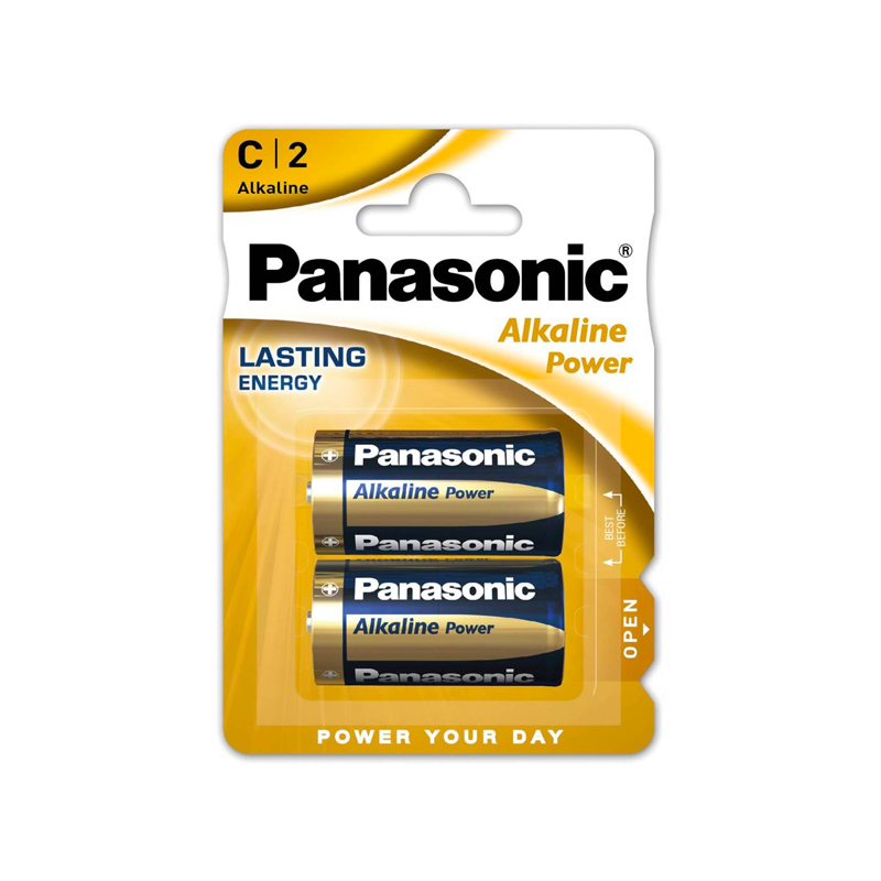 MEZZA TORCIA ALCALINA C – PANASONIC – ALKALINE POWER - BLISTER DA 2PCS